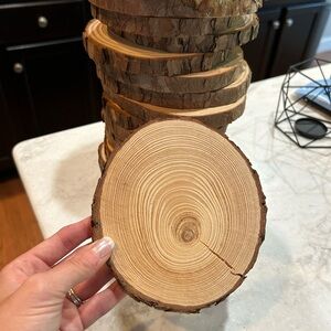 Wood circles for centerpieces x10
